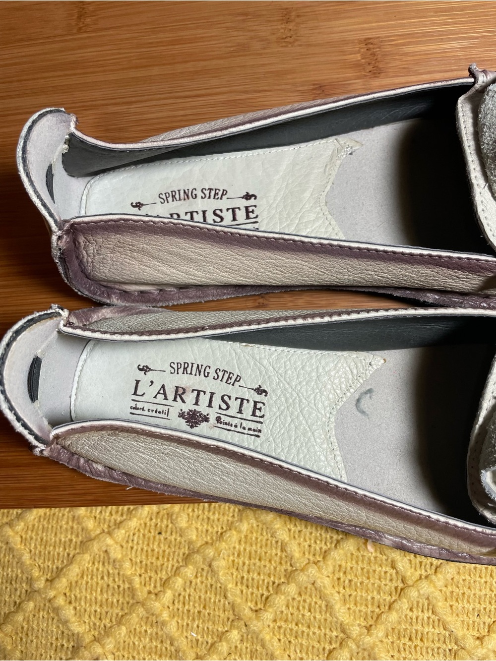 L'Artiste Spring Step Women's Floral Leather Loafers in  Dezi Pale Purple - Picture 4 of 6